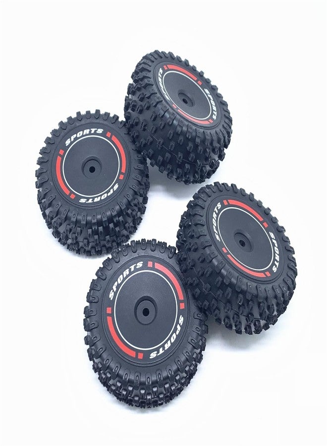 KingVal Replacement Front and Rear Wheel Tire RC Spare Parts Compatible with WLtoys 124010 RC Car - Image 3